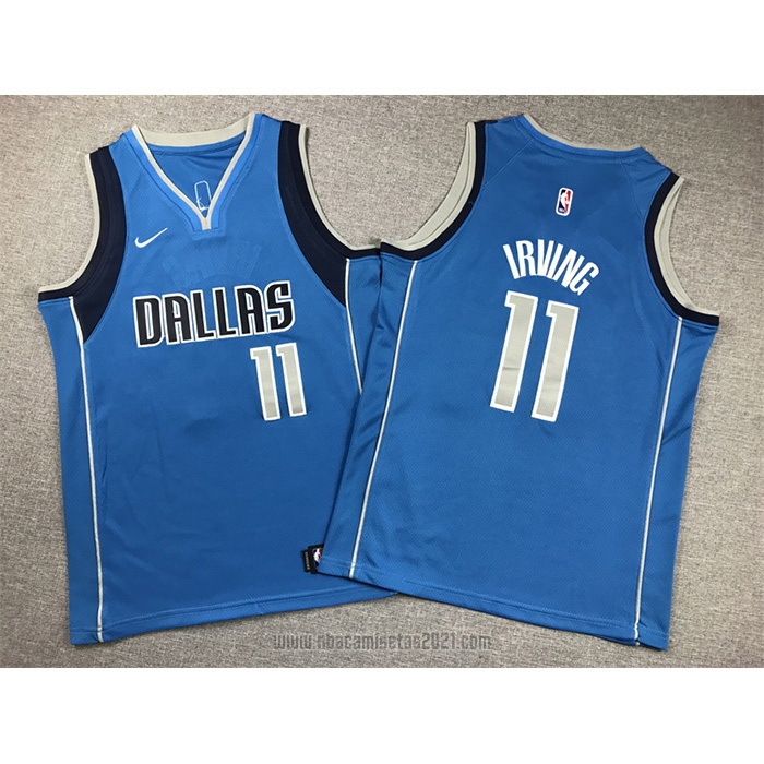 Camiseta Nino Dallas Mavericks Kyrie Irving #11 Icon 2022-23 Azul